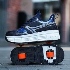 Children's walking shoes Two wheels boys pulley girls roller skate Students adult wheel shoes
Children's walking shoes Two wheels boys pulley girls roller skate Students adult wheel shoes