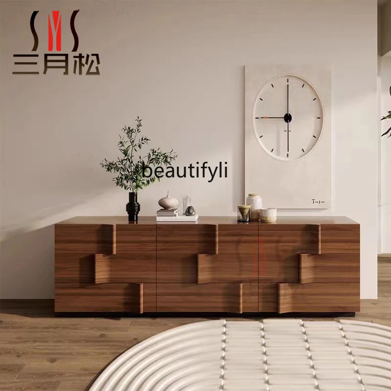 A36 Retro style solid wood porch black walnut side cabinet storage cabinet designer locker
A36 Retro style solid wood porch black walnut side cabinet storage cabinet designer locker