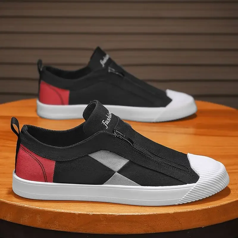 Мужская повседневная обувь в корейском стиле на молнии, дышащие походные кроссовки с круглым носком, элегантная низкая цена, вулканизированная не кожаная рабочая мужская обувь
Мужская повседневная обувь в корейском стиле на молнии, дышащие походные кроссовки с круглым носком, элегантная низкая цена, вулканизированная не кожаная рабочая мужская обувь