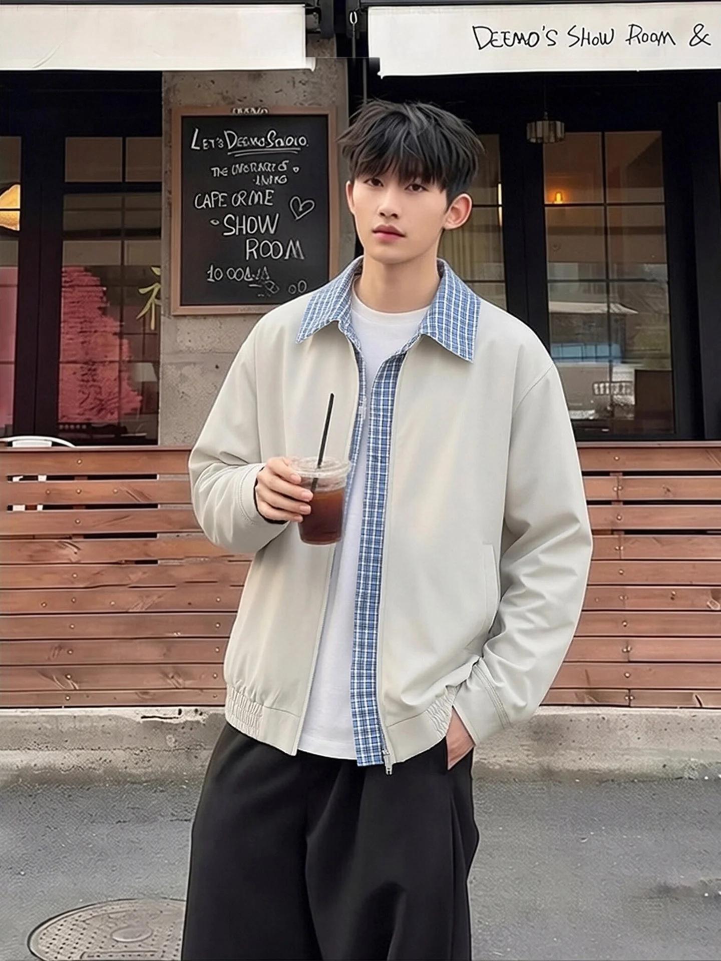 American Sle ort Collar Jaet Men's Spring Autumn 2026 New Splice Flip Collar Baseball Vest Cleanfit Outerwear
American Sle ort Collar Jaet Men's Spring Autumn 2026 New Splice Flip Collar Baseball Vest Cleanfit Outerwear