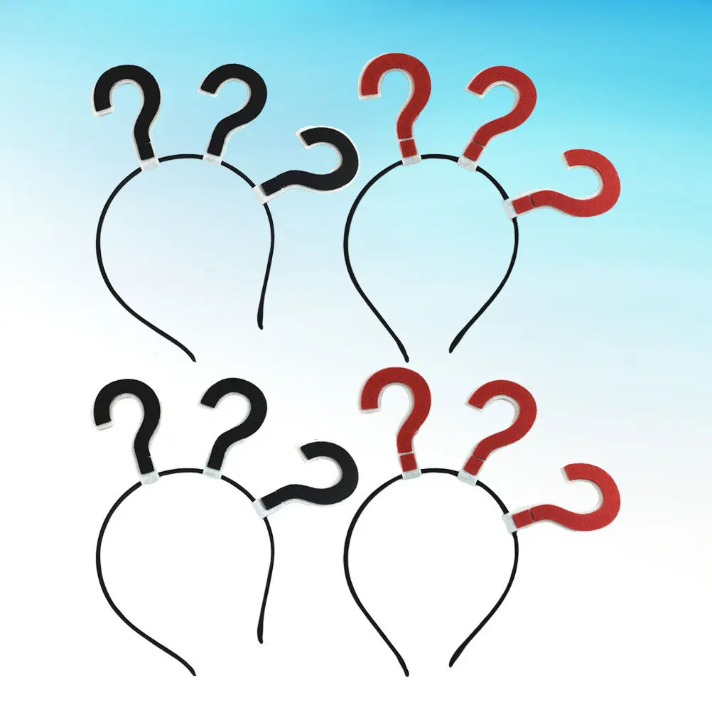 4Pcs Question Mark Headband Cloth Hair Band Funny Festival Hair Accessory Creative Party Birthday Decoration Red Black
4Pcs Question Mark Headband Cloth Hair Band Funny Festival Hair Accessory Creative Party Birthday Decoration Red Black