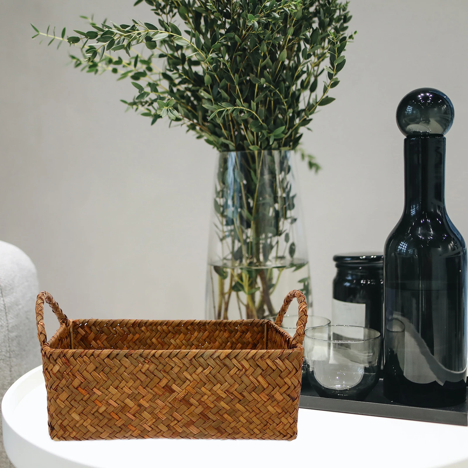 Snacks Storage Basket Large Capacity Woven Fruit Holder Kitchen Bread Bin Multi- Organization Decorative Hand Woven
Snacks Storage Basket Large Capacity Woven Fruit Holder Kitchen Bread Bin Multi- Organization Decorative Hand Woven