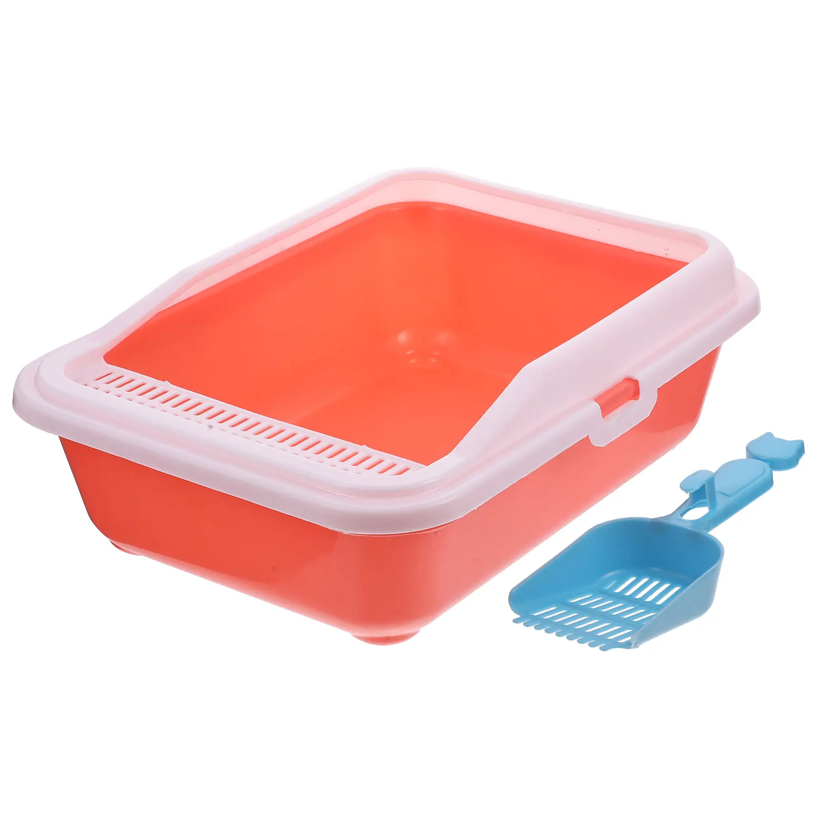Cat Litter Box Plastic Indoor Tray Pet Bedpan Potty Kitten Toilet Square Medium Pink R om Shovel Color Semi Enclosed Design Easy
Cat Litter Box Plastic Indoor Tray Pet Bedpan Potty Kitten Toilet Square Medium Pink R om Shovel Color Semi Enclosed Design Easy
