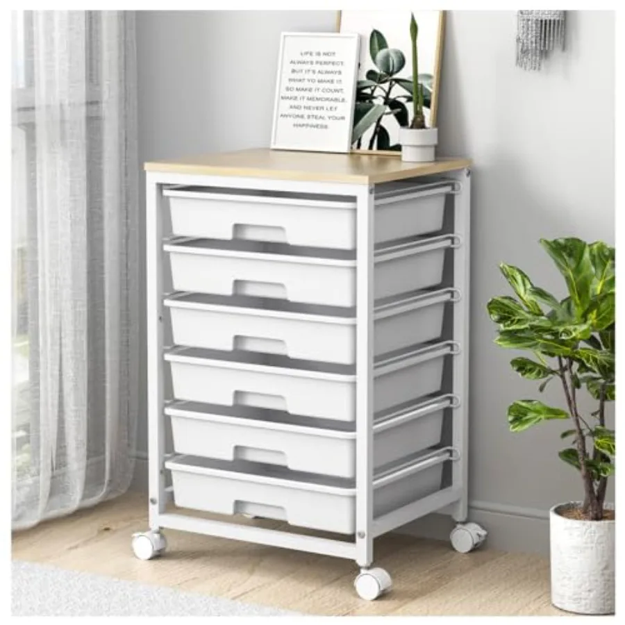 Rolling Cart with DrawersUtility Cart with 6 Drawers Rolling Storage Cart with Drawers and Wooden Tabletop and Lockable Wheel W
Rolling Cart with DrawersUtility Cart with 6 Drawers Rolling Storage Cart with Drawers and Wooden Tabletop and Lockable Wheel W