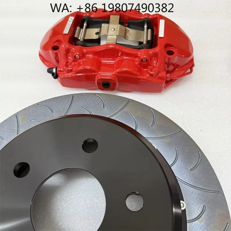 345x28mm Dragon Slot Brake Disc 4 Piston Racing Brake Caliper Kit High Performance Modified System For 2013 Off Road SUV Rear Up