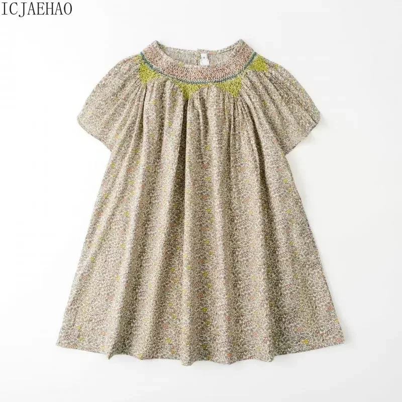 2025 Vintage Summer Dress For Baby Girls Kids Smocked A-Line Casual Loose One-PieceEmbroidery Clothing Dresses Children Floral
2025 Vintage Summer Dress For Baby Girls Kids Smocked A-Line Casual Loose One-PieceEmbroidery Clothing Dresses Children Floral