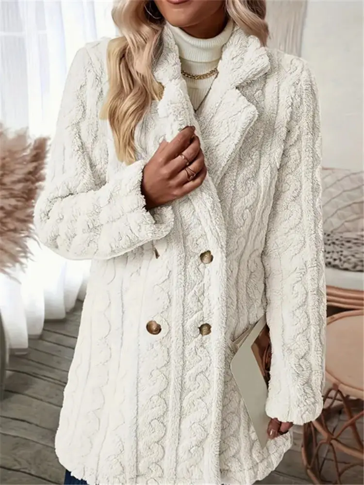 2025 Women Winter Sherpa Coat Fluffy Teddy Fleece Sweater Vintage Twisted Stripes Patterns Lapel Cardigan Lady Autumn Robe
2025 Women Winter Sherpa Coat Fluffy Teddy Fleece Sweater Vintage Twisted Stripes Patterns Lapel Cardigan Lady Autumn Robe