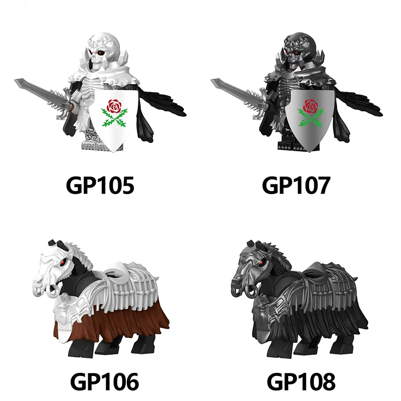Game series buildable mini-figure toy skeleton knight on horseback building blocks
Game series buildable mini-figure toy skeleton knight on horseback building blocks
