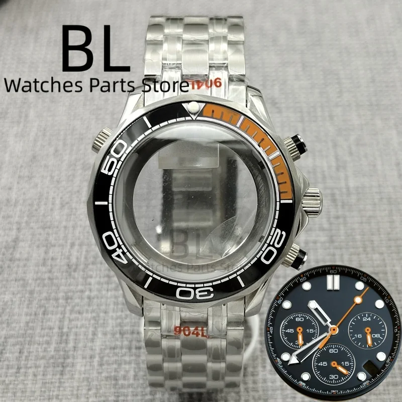 BLIGER 41mm Multy-functional Quartz Chronograph Watch Case Dial Hands Rotated Bezel Domed Sapphire Glass Fit VK63 VK 64 Movement
BLIGER 41mm Multy-functional Quartz Chronograph Watch Case Dial Hands Rotated Bezel Domed Sapphire Glass Fit VK63 VK 64 Movement