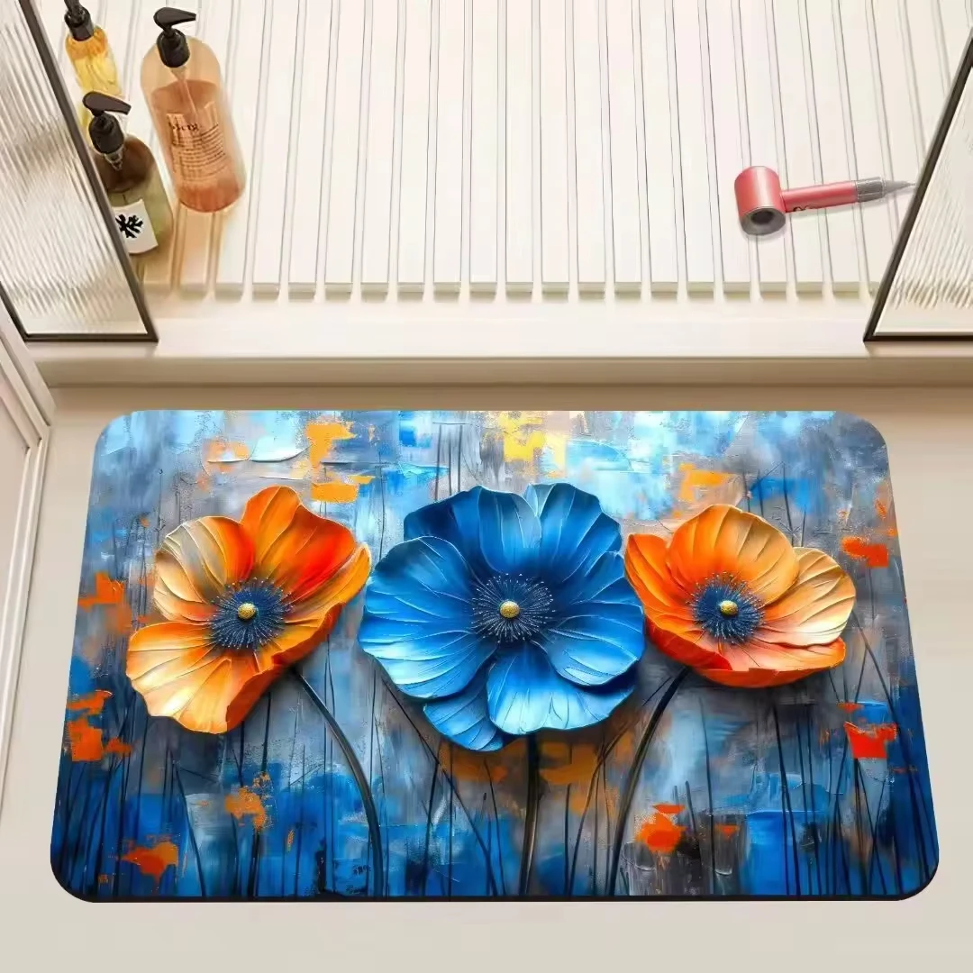 Floral Diatomite Bath Mat Non-Slip Quick Dry Super Absorbent Shower Mat Washable Bathroom Door Mat Rugs
Floral Diatomite Bath Mat Non-Slip Quick Dry Super Absorbent Shower Mat Washable Bathroom Door Mat Rugs