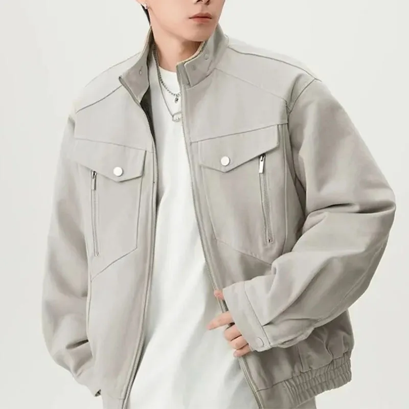 Мужская весенняя куртка с воротником-стойкой, высококачественная рабочая одежда, свободный топ
Мужская весенняя куртка с воротником-стойкой, высококачественная рабочая одежда, свободный топ