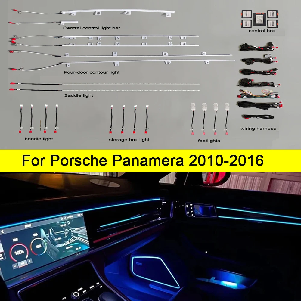 Светодиодный окружающий свет для Porsche Panamera 2010-2016, автомобильная дверная панель с подсветкой, приборная панель, звездный окружающий свет, декоративная светодиодная лампа
Светодиодный окружающий свет для Porsche Panamera 2010-2016, автомобильная дверная панель с подсветкой, приборная панель, звездный окружающий свет, декоративная светодиодная лампа
