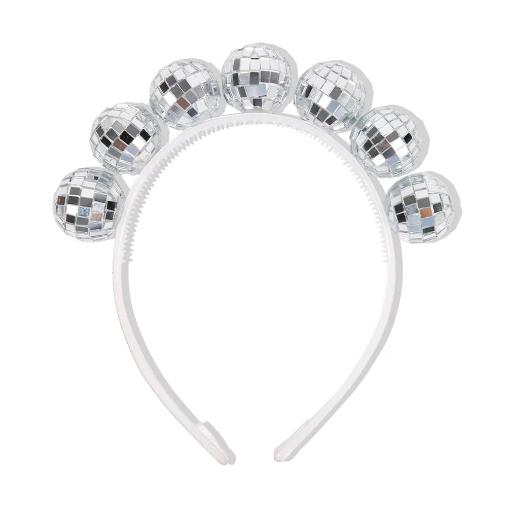 Silver Disco Ball Headband Reusable and Durable Wedding Disco Ball Hair Band for Halloween Birthday New Year's Gifts
Silver Disco Ball Headband Reusable and Durable Wedding Disco Ball Hair Band for Halloween Birthday New Year's Gifts
