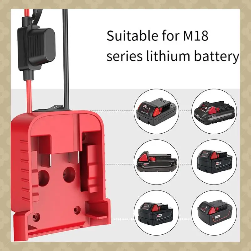 AB45 2PCS Power Wheels Adapter For Milwaukee 18V Lithium Battery DIY Battery Adapter With ON/OFF Switch & Fuse Wire Terminals Du
AB45 2PCS Power Wheels Adapter For Milwaukee 18V Lithium Battery DIY Battery Adapter With ON/OFF Switch & Fuse Wire Terminals Du