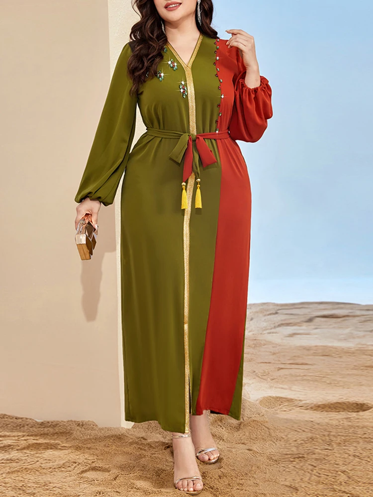 Mia Muse Woman's Ramadan Elegant Maxi Dress V-neck Long Sleeve Tie Waist Modest Fashion Dress
Mia Muse Woman's Ramadan Elegant Maxi Dress V-neck Long Sleeve Tie Waist Modest Fashion Dress
