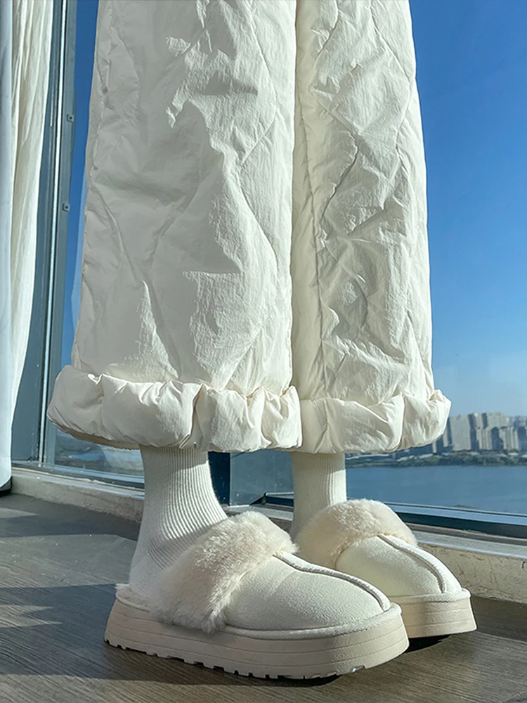 Женские широкие пуховые брюки белого цвета для активного отдыха, зимние, теплые, ветрозащитные, морозостойкие, хлопковые штаны
Женские широкие пуховые брюки белого цвета для активного отдыха, зимние, теплые, ветрозащитные, морозостойкие, хлопковые штаны