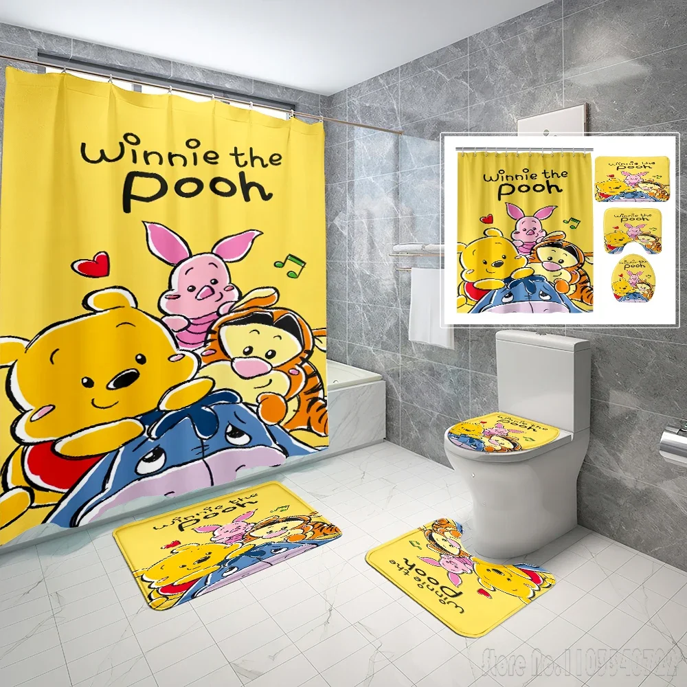 Film Winnie the Pooh Waterproof Bath Shower Curtain Set 4pcs with Hooks Cartoon Decor Waterproof Bathroom Toilet Mat Lid
Film Winnie the Pooh Waterproof Bath Shower Curtain Set 4pcs with Hooks Cartoon Decor Waterproof Bathroom Toilet Mat Lid