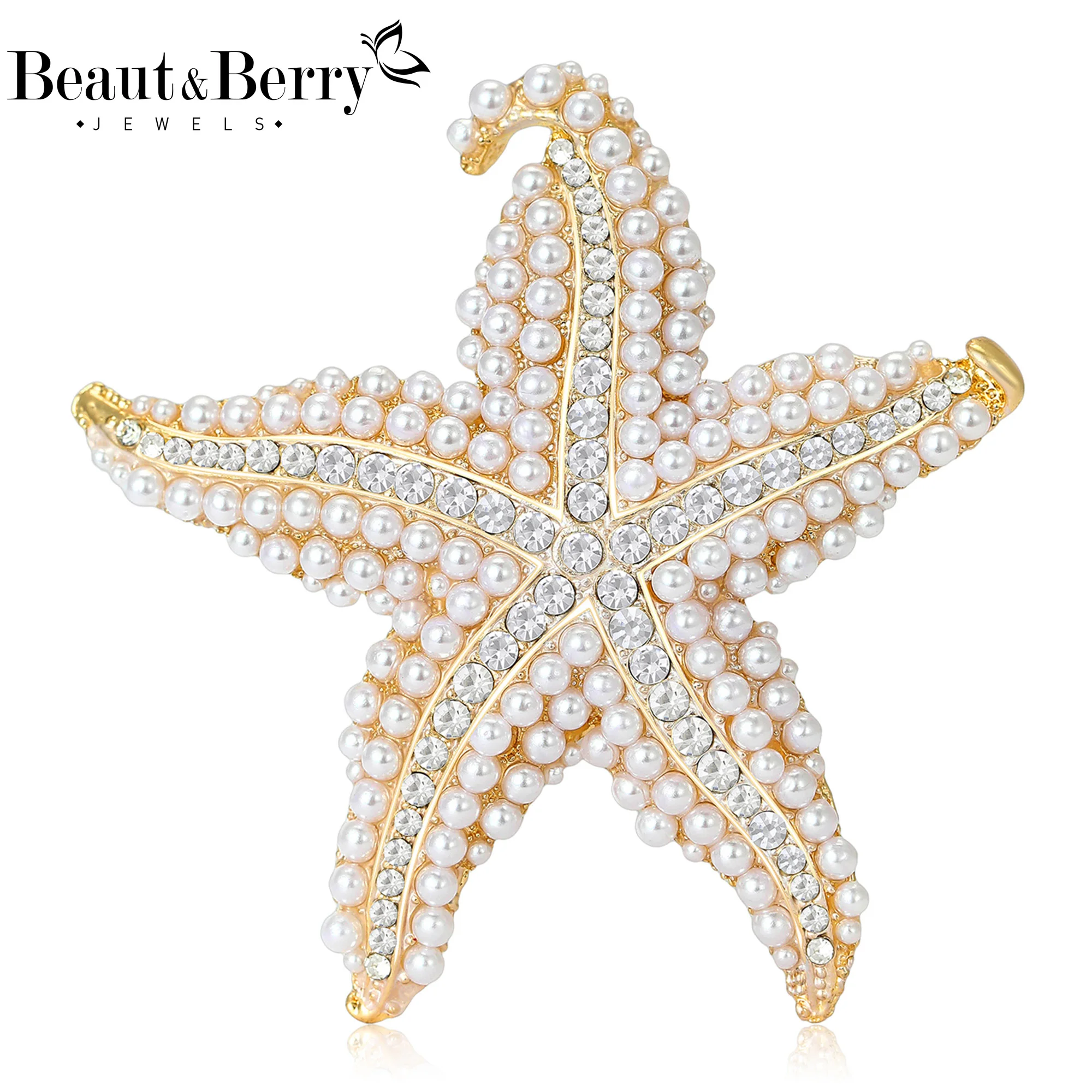 Beaut&Berry Luxury Pearl Starfish Brooches for Women Unisex Marine Animal Pins Casual Party Jewelry Accessories Gifts Decoration
Beaut&Berry Luxury Pearl Starfish Brooches for Women Unisex Marine Animal Pins Casual Party Jewelry Accessories Gifts Decoration