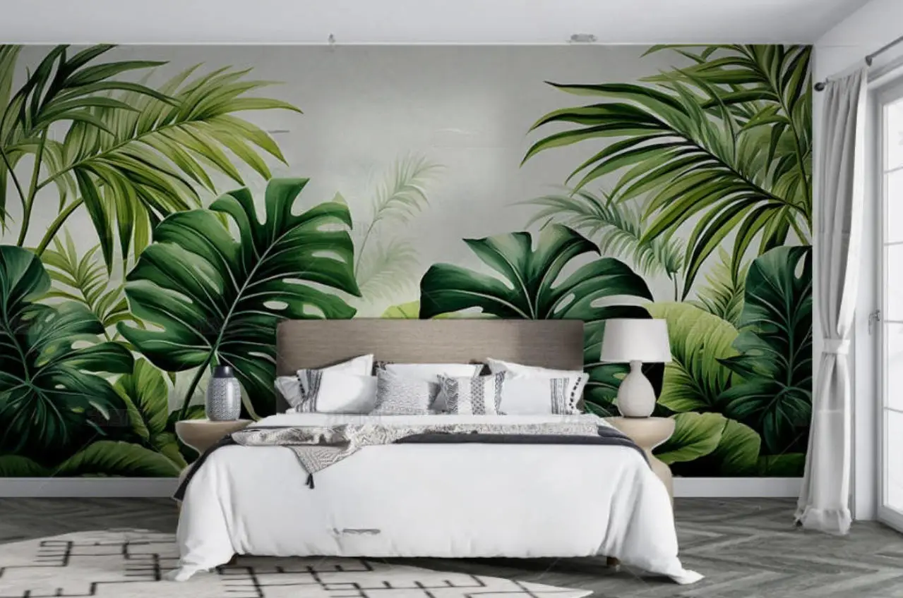 custom Nordic Southeast Asian French murals landscape wallpaper bedroom background Jungle tropical plant wall paper
custom Nordic Southeast Asian French murals landscape wallpaper bedroom background Jungle tropical plant wall paper