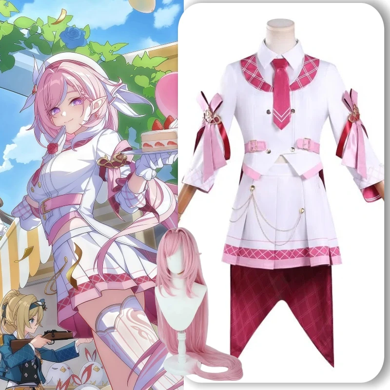 Костюм Elysia, игра Honkai Impact 3, косплей, 9 лет, белое платье, униформа, розовый парик, полный комплект для женщин, тематическая вечеринка
Костюм Elysia, игра Honkai Impact 3, косплей, 9 лет, белое платье, униформа, розовый парик, полный комплект для женщин, тематическая вечеринка