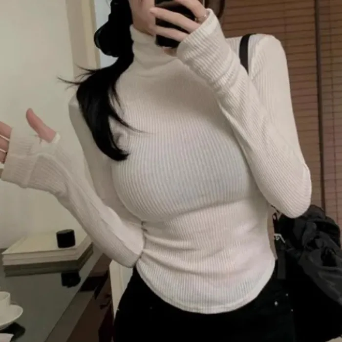 Dongda Gate Basic Long Sve Thin High Collar Women's T-irt Comfortable Breathable Commute Sle Pure Color Spring Autumn
Dongda Gate Basic Long Sve Thin High Collar Women's T-irt Comfortable Breathable Commute Sle Pure Color Spring Autumn