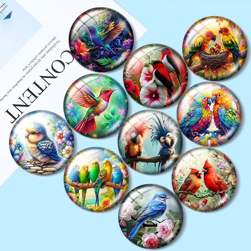 Bird Flower 12mm/18mm/20mm/25mm glass cabochon bracelet pendant rings for jewelry demo earrings back Making findings
Bird Flower 12mm/18mm/20mm/25mm glass cabochon bracelet pendant rings for jewelry demo earrings back Making findings