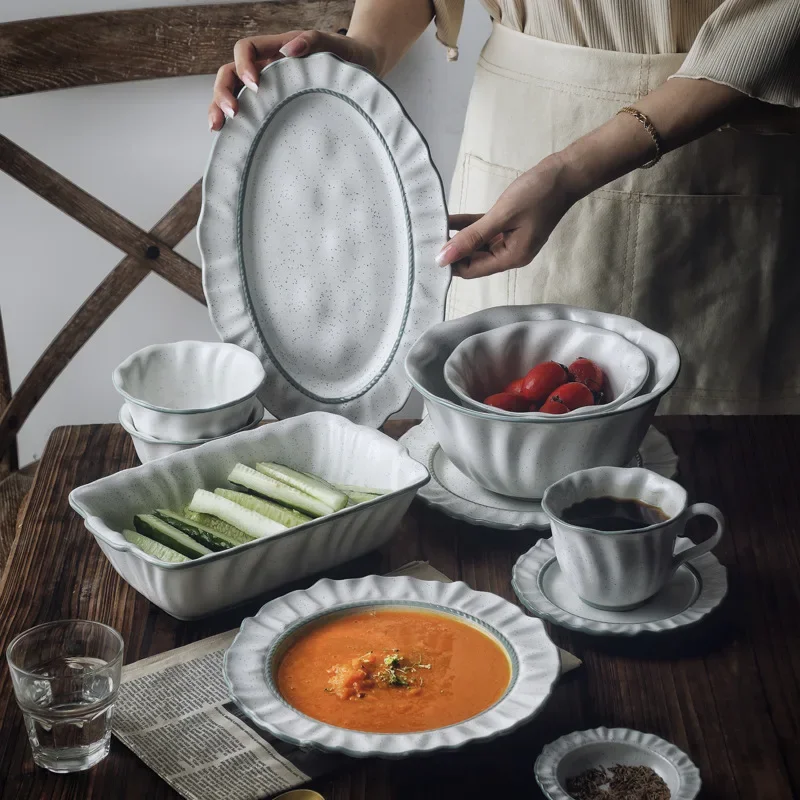 Kitchen Food Dinner Plate Set Cute Ceramic Restaurant Serving Dessert Cutlery Sauce Breakfast Snack Platos Plate Set Dishes
Kitchen Food Dinner Plate Set Cute Ceramic Restaurant Serving Dessert Cutlery Sauce Breakfast Snack Platos Plate Set Dishes