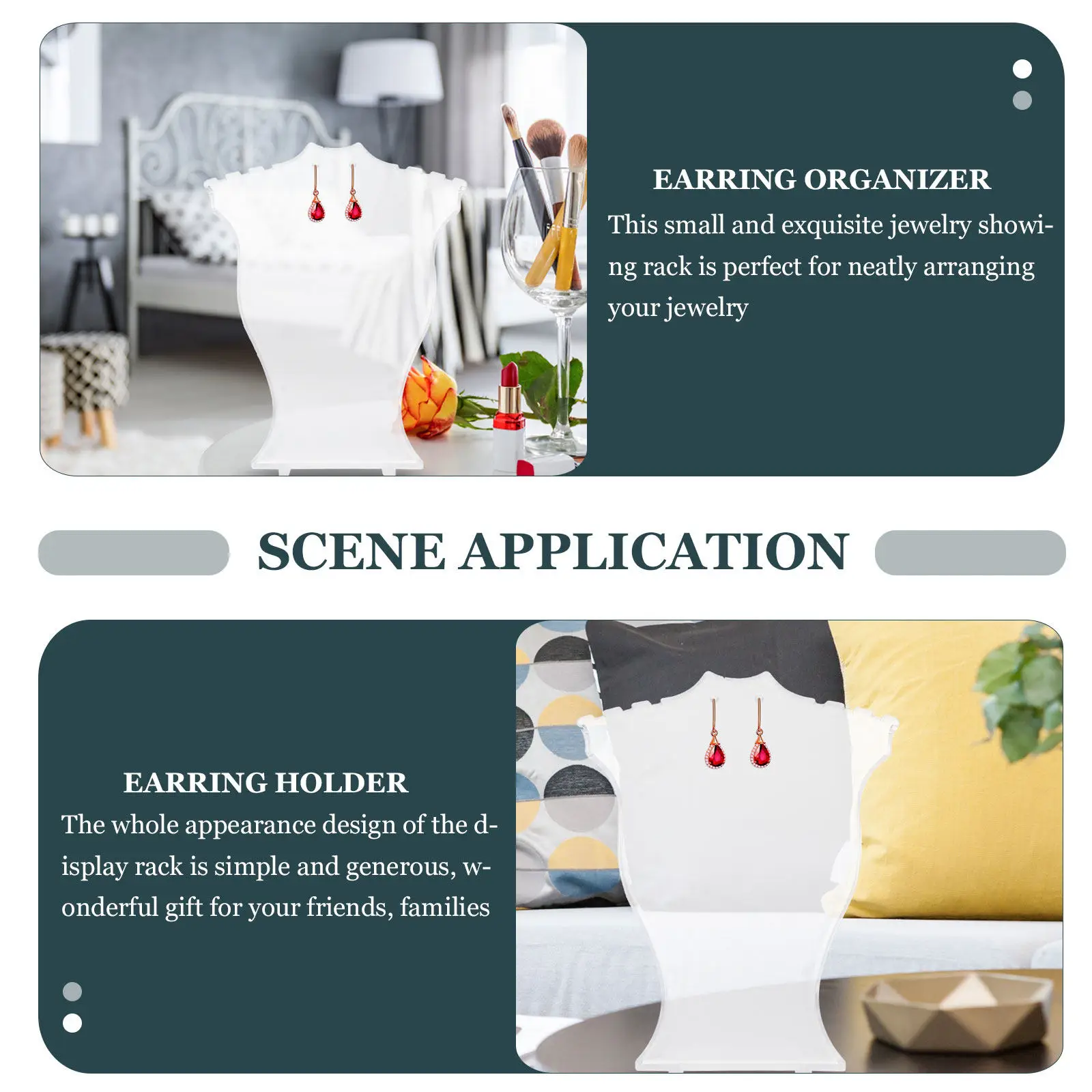 Jewelry Display Holder Earring Organizer Stand with Multiple Slots for Ear Studs Necklaces Storage Rack Acrylic Tower Design
Jewelry Display Holder Earring Organizer Stand with Multiple Slots for Ear Studs Necklaces Storage Rack Acrylic Tower Design