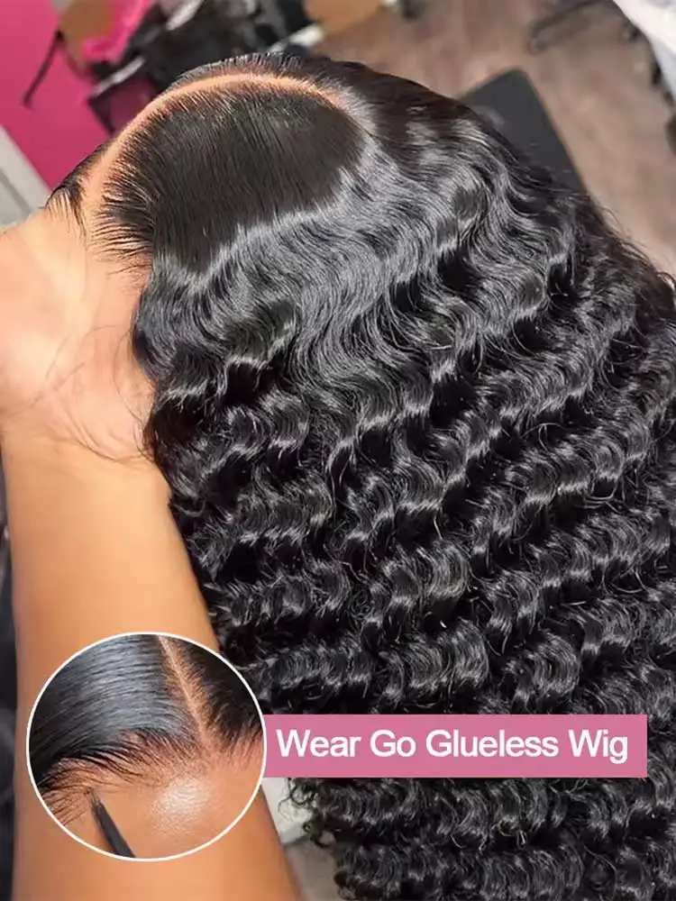 250% Glueless Deep Curly Wave Wig Ready To Wear 5x5 HD Lace Closure Wig Pre Cut No Glue 13x4 13x6 Deep Wave Lace Froontal Human Hair Wigs Women
250% Glueless Deep Curly Wave Wig Ready To Wear 5x5 HD Lace Closure Wig Pre Cut No Glue 13x4 13x6 Deep Wave Lace Froontal Human Hair Wigs Women