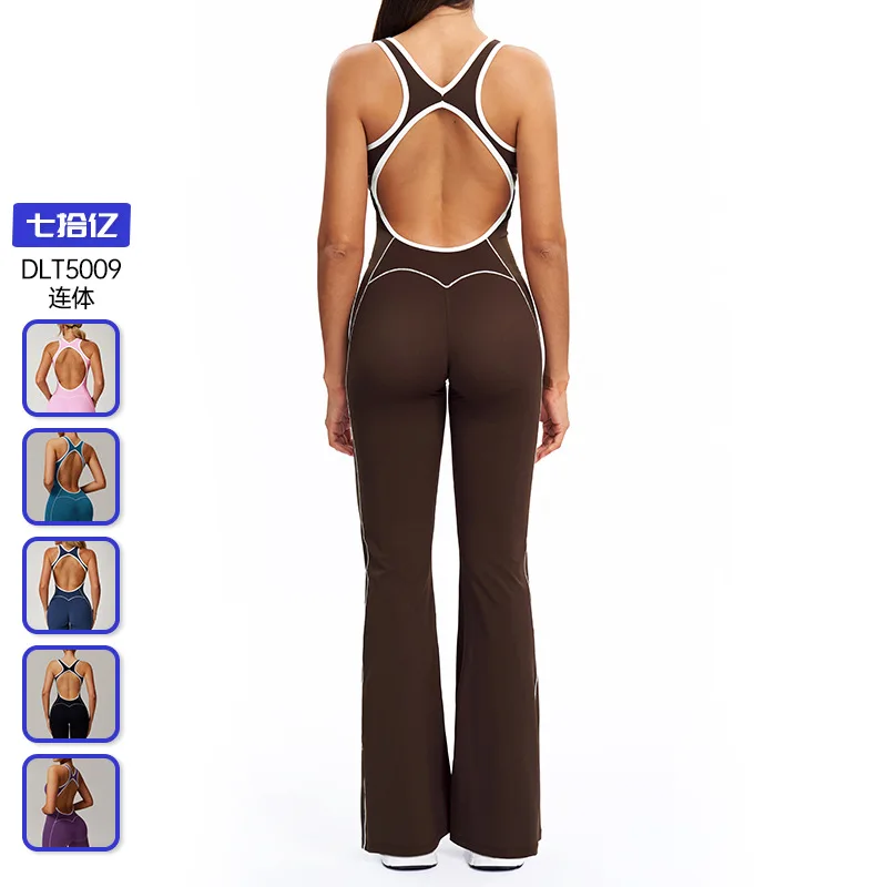 Hollowed-out beauty back yoga dress, dance and sports jumpsuit, hip-lifting, pleated and slightly flared one-piece yoga dress
Hollowed-out beauty back yoga dress, dance and sports jumpsuit, hip-lifting, pleated and slightly flared one-piece yoga dress