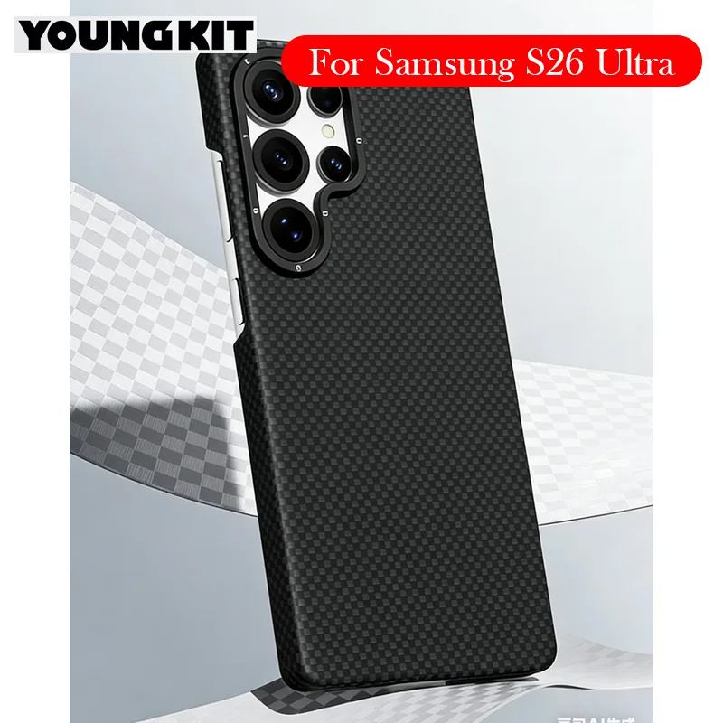YOUNGKIT Original Carbon Fiber Case For Samsung S26 Ultra Kevlar Wireless Charging Back Cover Case for SAMSUNG S26 ULTRA
YOUNGKIT Original Carbon Fiber Case For Samsung S26 Ultra Kevlar Wireless Charging Back Cover Case for SAMSUNG S26 ULTRA
