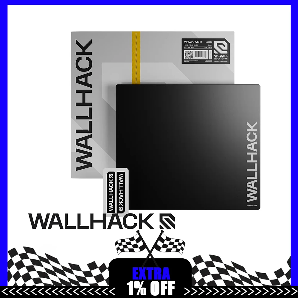 Original WALLHACK SP-004A Glass Mousepad FPS Speed Mouse Pad Uncoated Durable Design Surface Micro-etching Texture For APEX CSGO