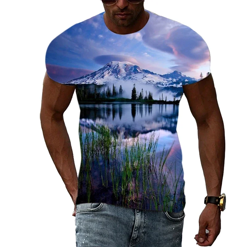 3D Printed Mountain and River Landscape Pattern Quick Drying Breathable Sport Men's Plum-size T-shirt Camiseta Deportiva Hombre
3D Printed Mountain and River Landscape Pattern Quick Drying Breathable Sport Men's Plum-size T-shirt Camiseta Deportiva Hombre