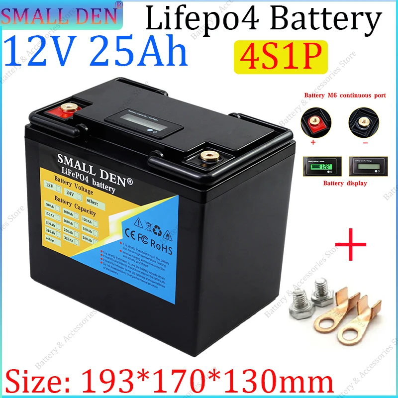 Новый аккумулятор Lifepo4 12 В, 25 Ач со встроенным BMS для ≥ 4000 циклов, используемый в качестве аккумулятора для хранения солнечной энергии для гольф-каров и автофургонов.
Новый аккумулятор Lifepo4 12 В, 25 Ач со встроенным BMS для ≥ 4000 циклов, используемый в качестве аккумулятора для хранения солнечной энергии для гольф-каров и автофургонов.