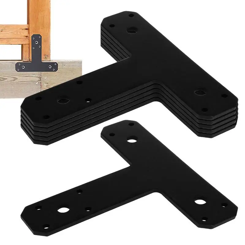 6PCS Black T Mending Plate Multifunctional Iron Mending Plate Joining Bracket Brace For Crack Home Repair Tool Accessories
6PCS Black T Mending Plate Multifunctional Iron Mending Plate Joining Bracket Brace For Crack Home Repair Tool Accessories