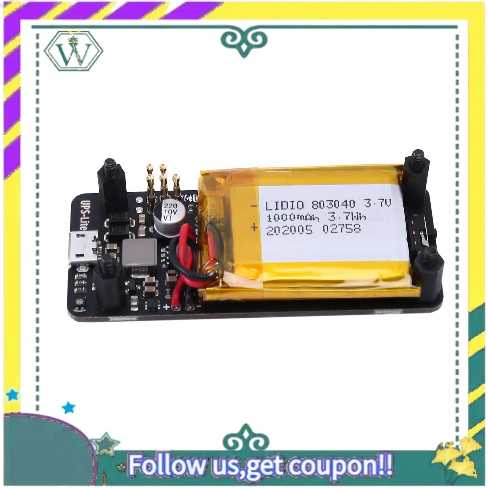 НОВИНКА для Raspberry Pi Zero W UPS-Lite, плата питания, индикатор питания батареи I2C MAX17040G
НОВИНКА для Raspberry Pi Zero W UPS-Lite, плата питания, индикатор питания батареи I2C MAX17040G