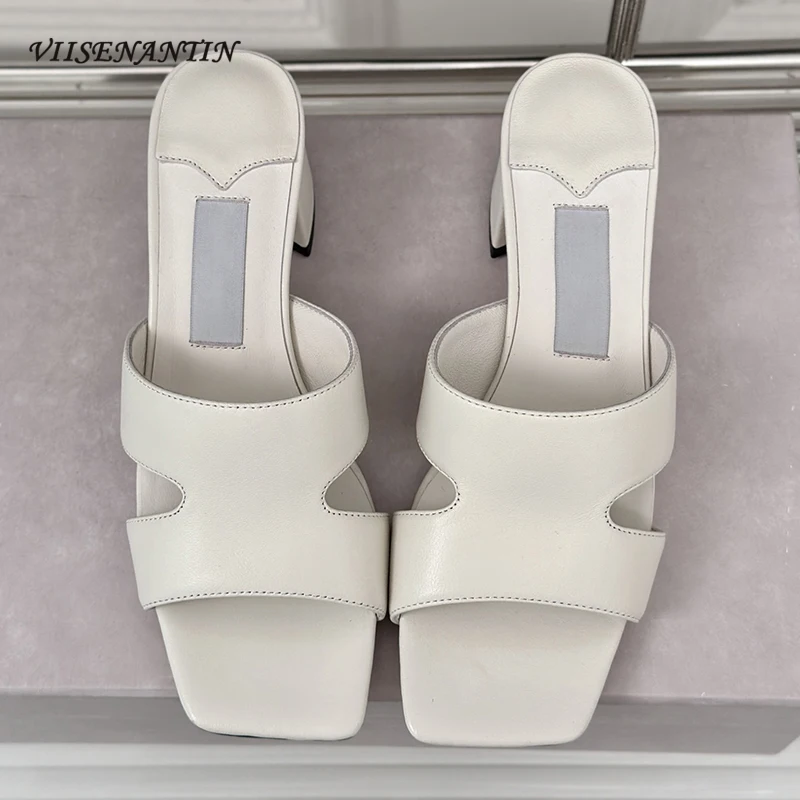 Rivet Stud Real Leather Slippers 2024 Summer New Shoes Open Square Toe Chunky High Heel Pumps Outdoor Casual Mules Slides Shoes
Rivet Stud Real Leather Slippers 2024 Summer New Shoes Open Square Toe Chunky High Heel Pumps Outdoor Casual Mules Slides Shoes