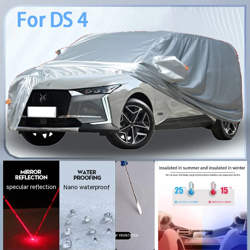 Для DS 4, полный автомобильный чехол с защитой от ультрафиолета и зимними изоляционными роликами, непромокаемый, снегозащитный.
Для DS 4, полный автомобильный чехол с защитой от ультрафиолета и зимними изоляционными роликами, непромокаемый, снегозащитный.