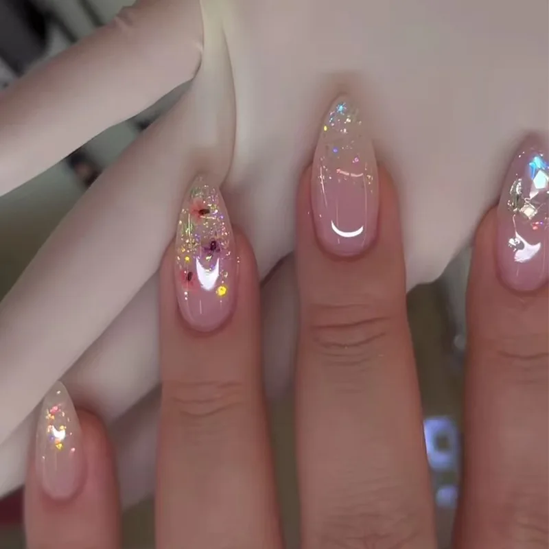 24pcs Nails Press on Glitter Gradient Summer Nail Tips for Girls Beautiful Fake Nail for Women Holiday Prosthetic Nail Set 2025
24pcs Nails Press on Glitter Gradient Summer Nail Tips for Girls Beautiful Fake Nail for Women Holiday Prosthetic Nail Set 2025