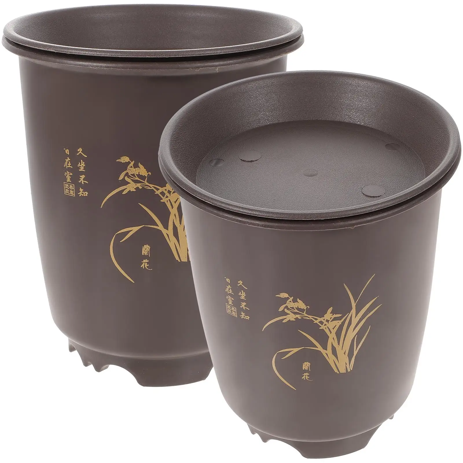 2 Sets Orchid Pot with Tray Cymbidium Plastic Flower Pots for Indoor Plants Tall
2 Sets Orchid Pot with Tray Cymbidium Plastic Flower Pots for Indoor Plants Tall