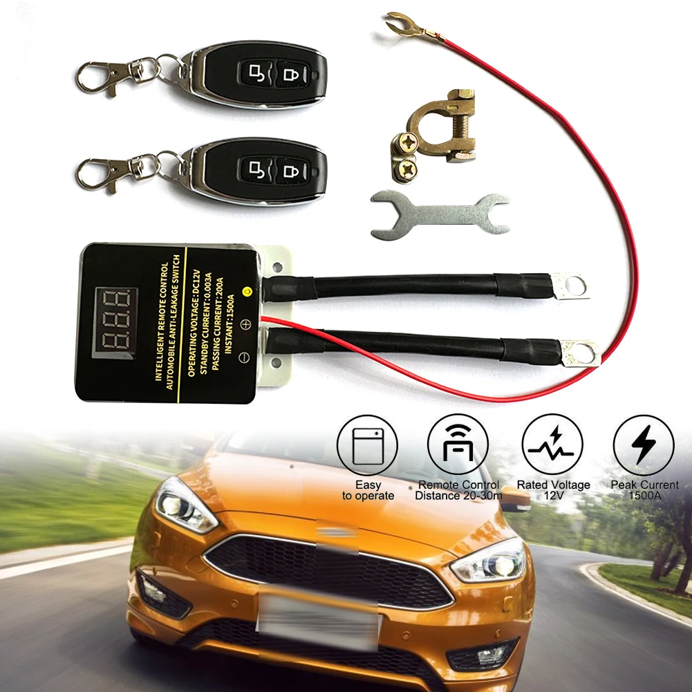 12V Car Battery Cutoff Switch Wireless Remote Control Disconnect Battery Relay With Led Display Leakage Protection Universal
12V Car Battery Cutoff Switch Wireless Remote Control Disconnect Battery Relay With Led Display Leakage Protection Universal