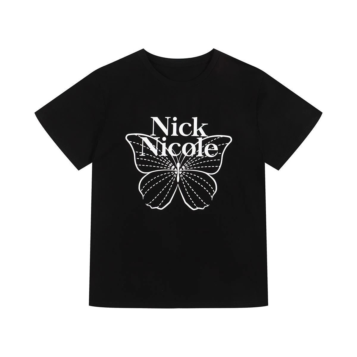 Футболка с короткими рукавами Nick Nicole Butterfly в том же стиле, как знаменитости, свободная футболка из чистого хлопка с круглым вырезом
Футболка с короткими рукавами Nick Nicole Butterfly в том же стиле, как знаменитости, свободная футболка из чистого хлопка с круглым вырезом
