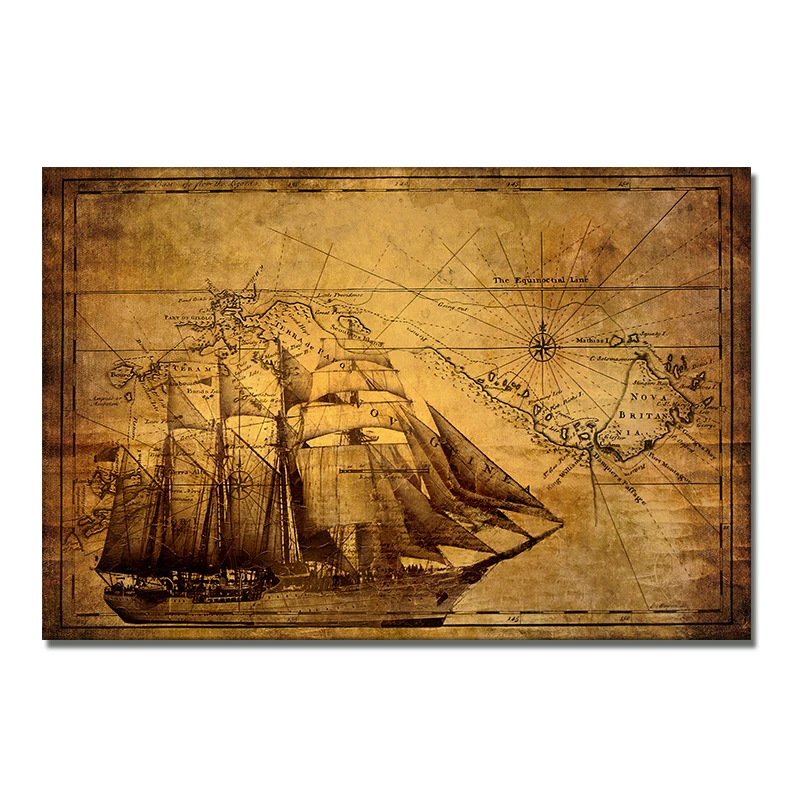 Old Sailing Ship Nautical Map Poster Canvas Painting Nordic Prints Wall Art Pictures For Living Room Home Decoration
Old Sailing Ship Nautical Map Poster Canvas Painting Nordic Prints Wall Art Pictures For Living Room Home Decoration
