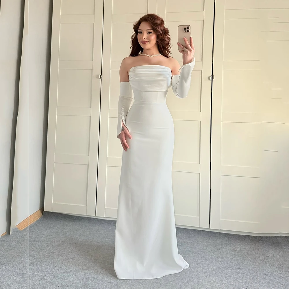 Msikoods 2025 Elegant Satin Long Sleeve Promg Dress Off Shoulder Mermaid Formal Evening Dress Birthday Party Gown Customized
Msikoods 2025 Elegant Satin Long Sleeve Promg Dress Off Shoulder Mermaid Formal Evening Dress Birthday Party Gown Customized