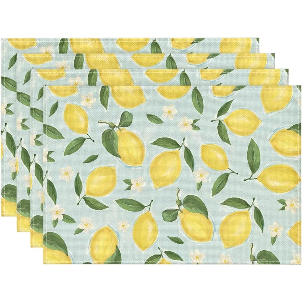 Blue Lemon Flower Floral Summer Placemats Set Of 4,12x18 Inch Seasonal Spring Table Mats For Party Kitchen Dining De
Blue Lemon Flower Floral Summer Placemats Set Of 4,12x18 Inch Seasonal Spring Table Mats For Party Kitchen Dining De