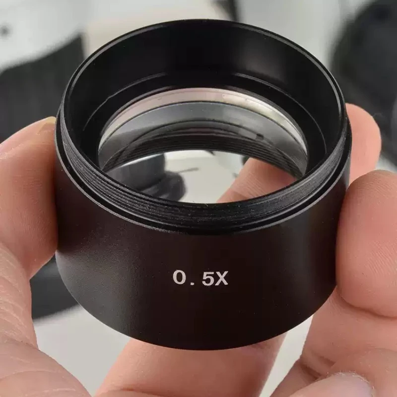 0.5X Auxiliary Lens Trinocular Binocular Stereo Microscope 48MM/55MM Thread Reduce Magnification Wider FOV
0.5X Auxiliary Lens Trinocular Binocular Stereo Microscope 48MM/55MM Thread Reduce Magnification Wider FOV