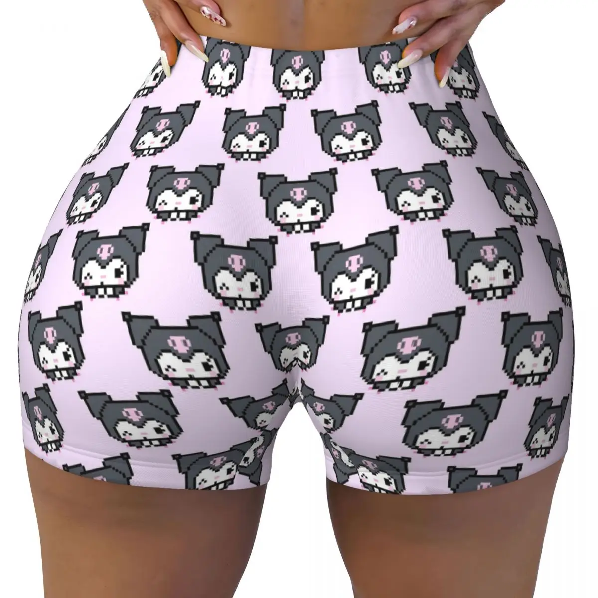 Милые быстросохнущие шорты для йоги Kuromi с героями мультфильмов для женщин, спортивные леггинсы для фитнеса и тренировок в тренажерном зале
Милые быстросохнущие шорты для йоги Kuromi с героями мультфильмов для женщин, спортивные леггинсы для фитнеса и тренировок в тренажерном зале