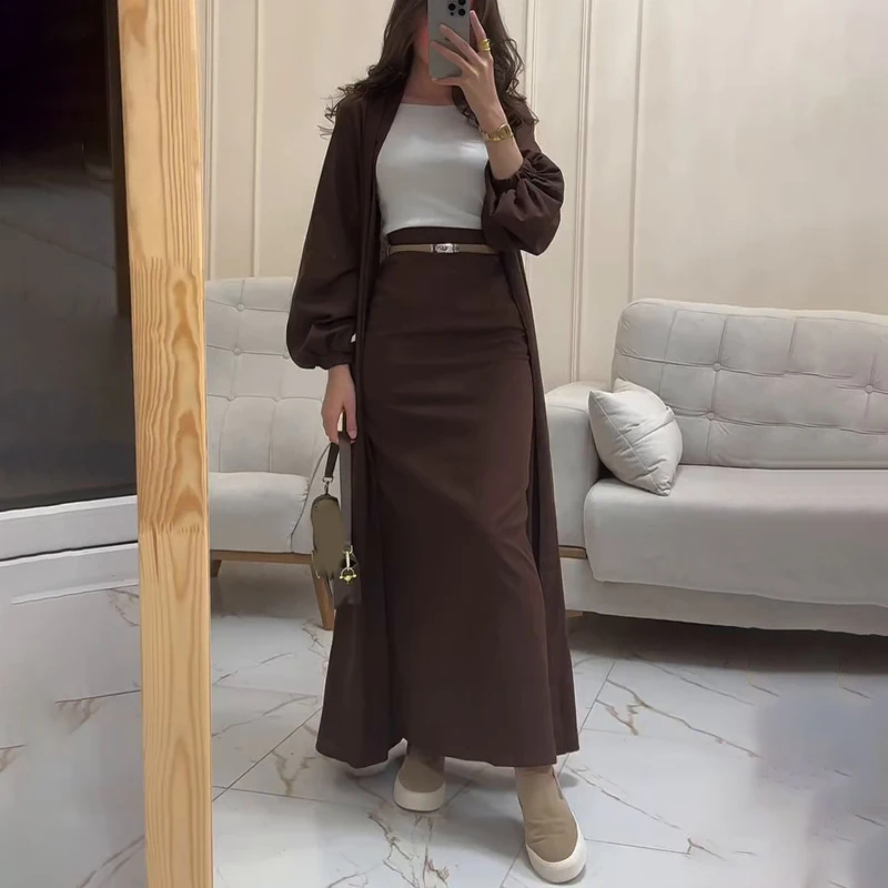 2025 Spring Long Sleeve Tops&High Waist Skirts Temperament Suit Ladies Elegant Solid Two Piece Dresses Set Women Loose Outfit
2025 Spring Long Sleeve Tops&High Waist Skirts Temperament Suit Ladies Elegant Solid Two Piece Dresses Set Women Loose Outfit