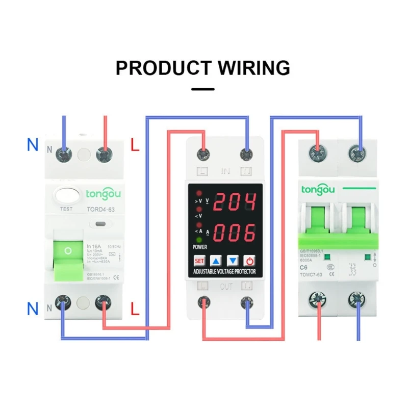 Din Rail Intelligent Over Voltage Current Under Voltage Protective Device 40/63A G32A
Din Rail Intelligent Over Voltage Current Under Voltage Protective Device 40/63A G32A