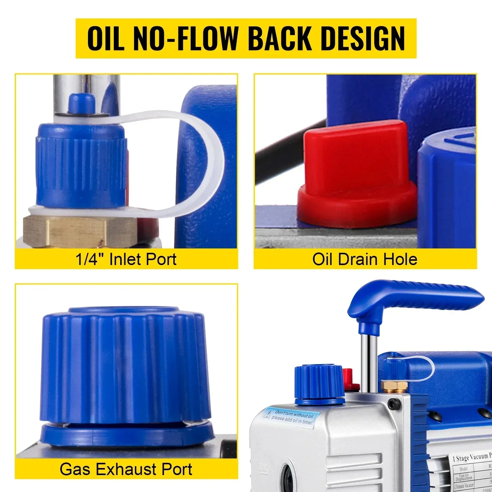 SIHAO 1.8-4.8CFM Vacuum Pump Set Aluminum Pump Pressure Vacuum Gauge Detector Vacuum Pump Air Condition Automobile Repair Kit
SIHAO 1.8-4.8CFM Vacuum Pump Set Aluminum Pump Pressure Vacuum Gauge Detector Vacuum Pump Air Condition Automobile Repair Kit